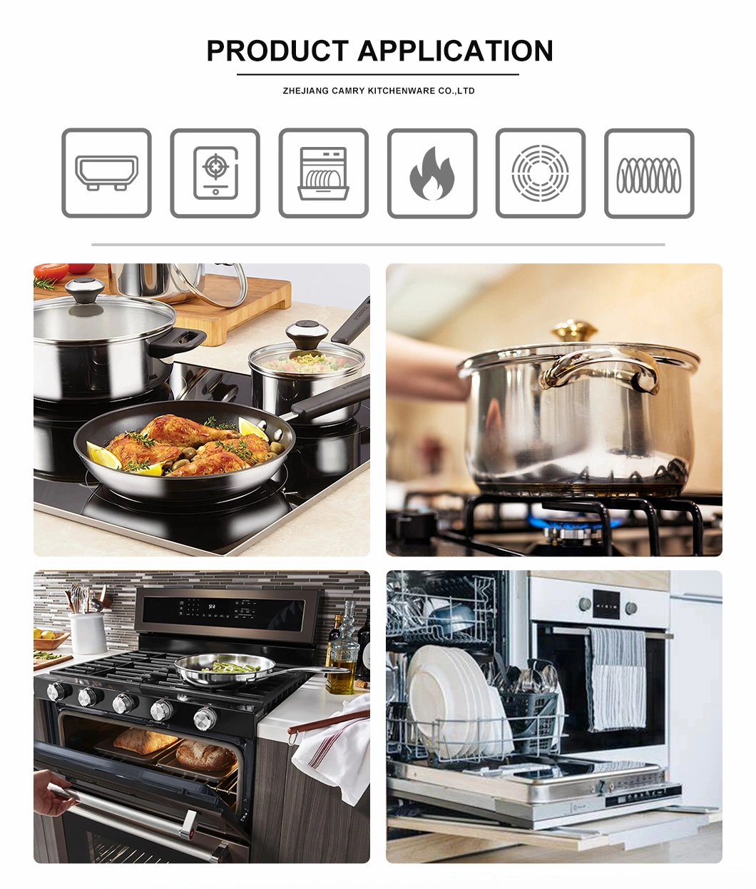 8 PCS Hard Anodized Aluminum Cookware Pots Set for Home Kitchen