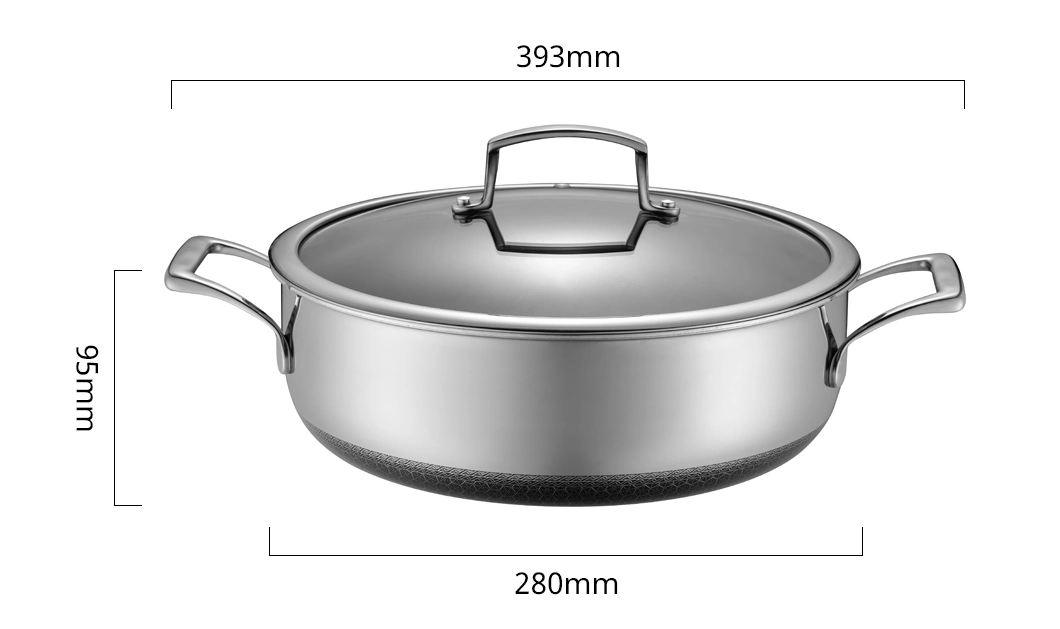 Hot Sales 3PCS Non-Stick Coating Stainless Steel Frying Pan Pot Cookware Set