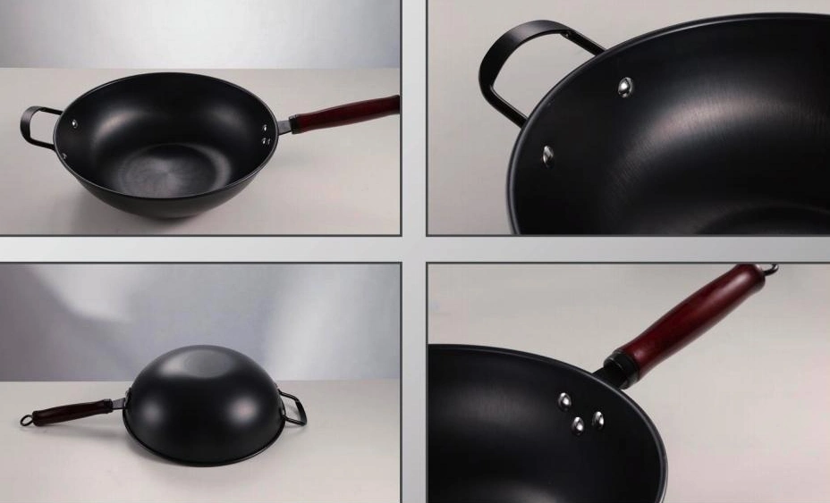 Custom Cookware Manufacturer Commercial Restaurante Stir Frying Iron Wok