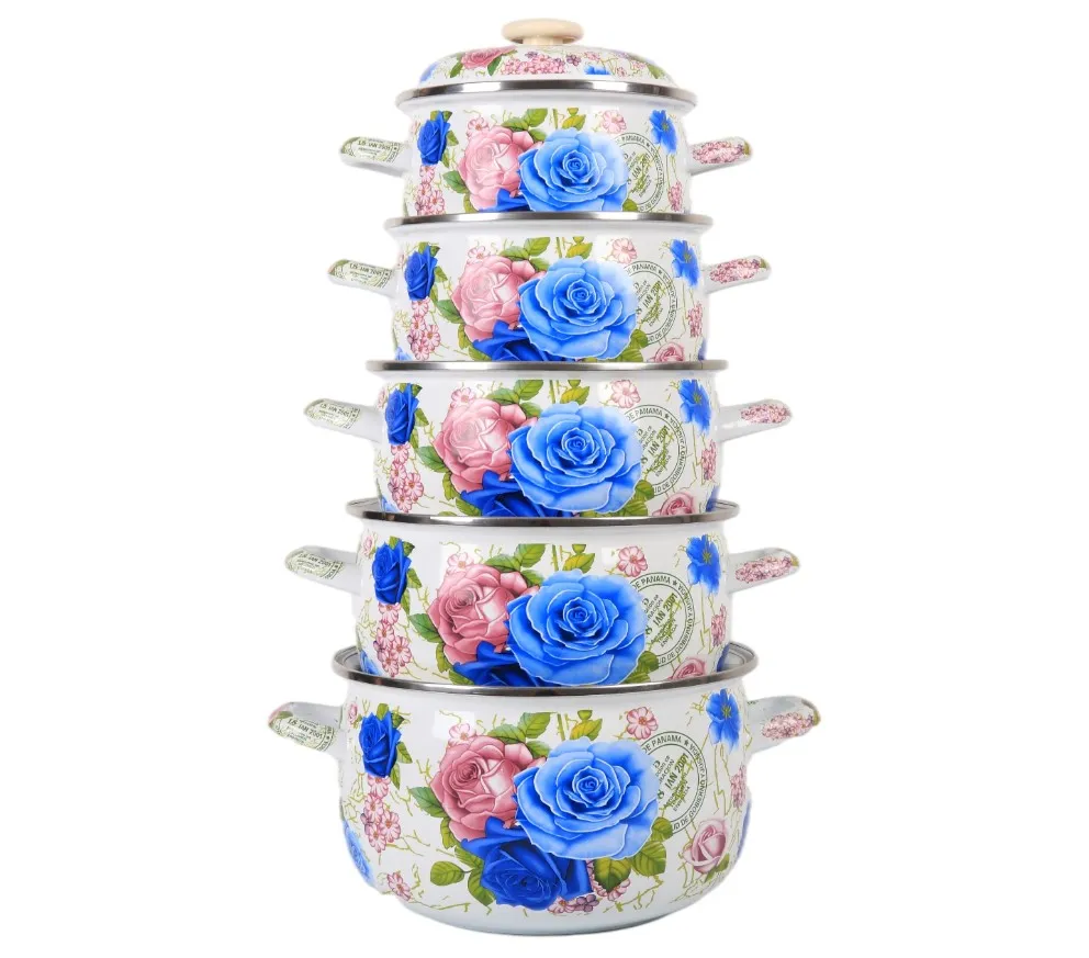 1.5L Casserole with Enamel Lid and Handle 0.5mm Carbon Steel