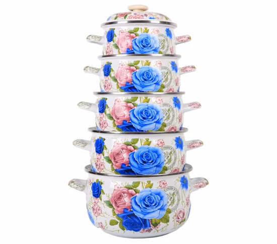 1.5L Casserole with Enamel Lid and Handle 0.5mm Carbon Steel