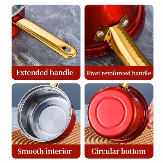 12PCS Pots and Pans Set Nonstick Cookware with Glass Lid