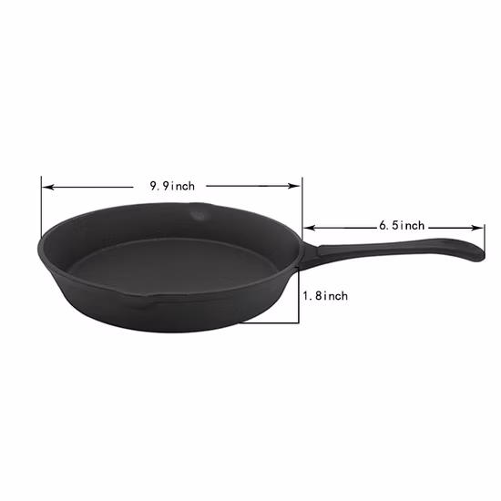 6 ′′ 8′′ 10′′ 12′′preseasoned Cast Iron Skillet Fry Pan Factory China